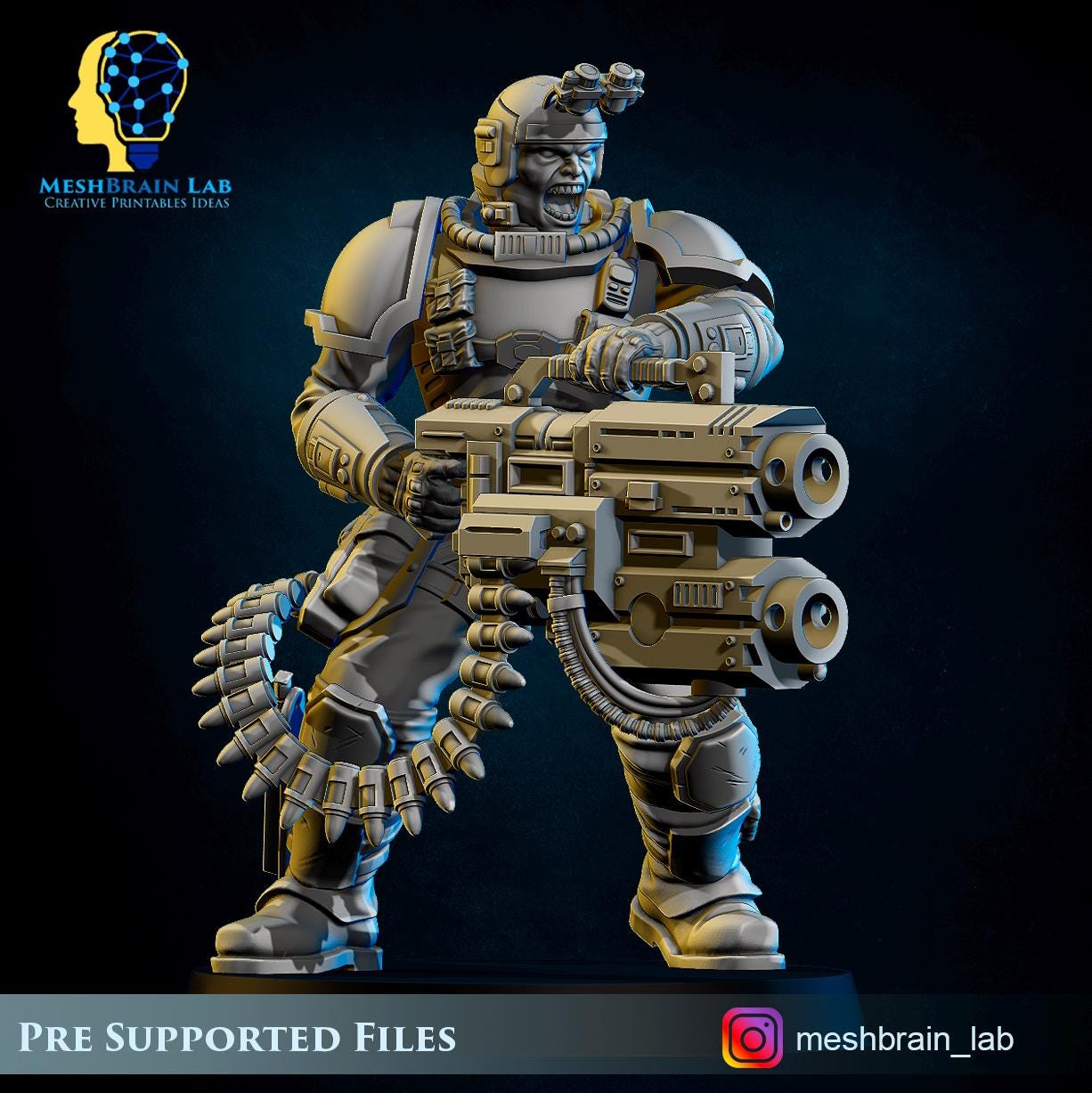 3d Printed Imperial Marine Scout Specialists by Meshbrain Labs