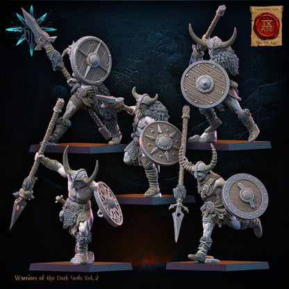 3D Printed Chaos Barbarian Regiment x10 by Lost Kingdom Miniatures