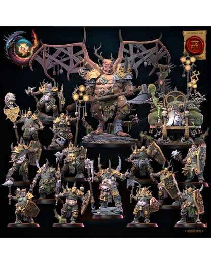 3D Printed Gluttony Regiment x10 by Lost Kingdom Miniatures