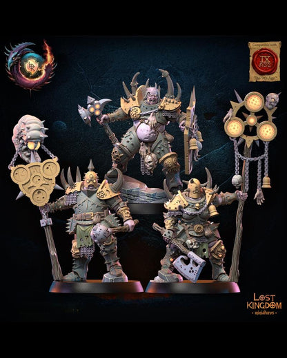 3D Printed Gluttony Warriors Command Group by Lost Kingdom Miniatures