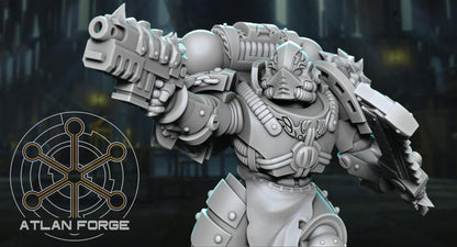 3d Printed Shark Knight Aggressive Mediators by Atlan Forge Miniatures