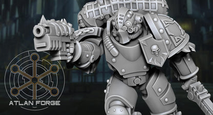 3d Printed Shark Knight Aggressive Mediators by Atlan Forge Miniatures