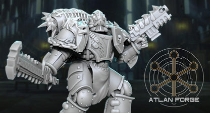 3d Printed Shark Knight Aggressive Mediators by Atlan Forge Miniatures
