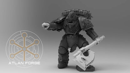 3d Printed Shark Knight Aggressive Mediators by Atlan Forge Miniatures
