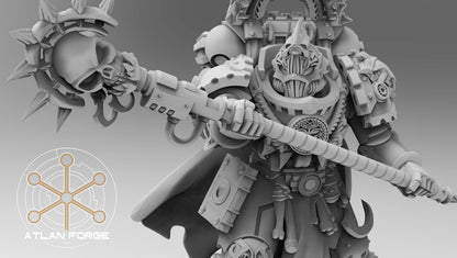 3d Printed Shark Knight Mage by Atlan Forge Miniatures