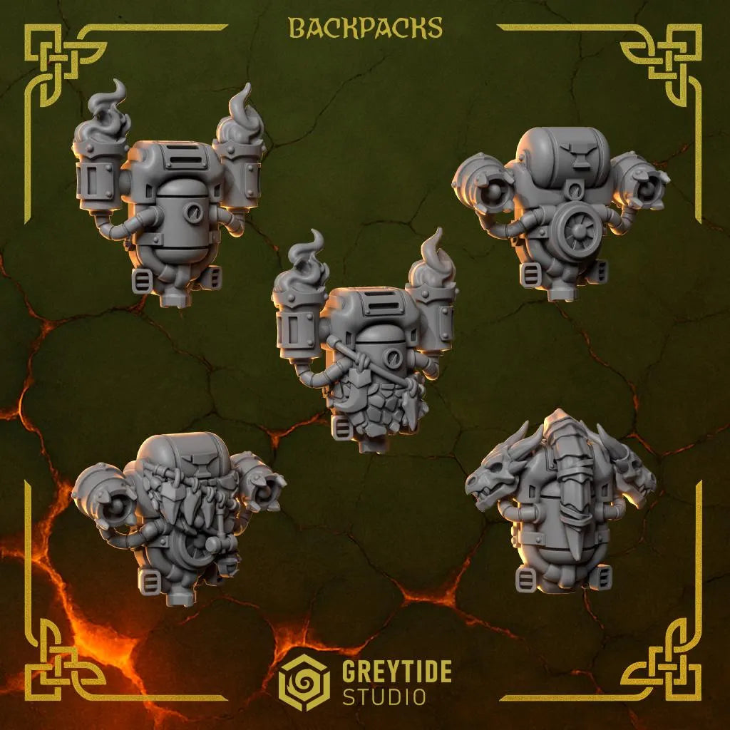 3d Printed Anvil Wardens Backpacks x10 by Greytide Studio