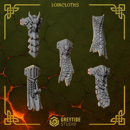 3d Printed Anvil Wardens Loincloths x10 by Greytide Studio