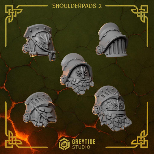3d Printed Anvil Wardens Shoulderpads #2 x10 by Greytide Studio