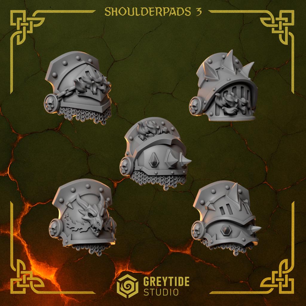 3d Printed Anvil Wardens Shoulderpads #3 x10 by Greytide Studio