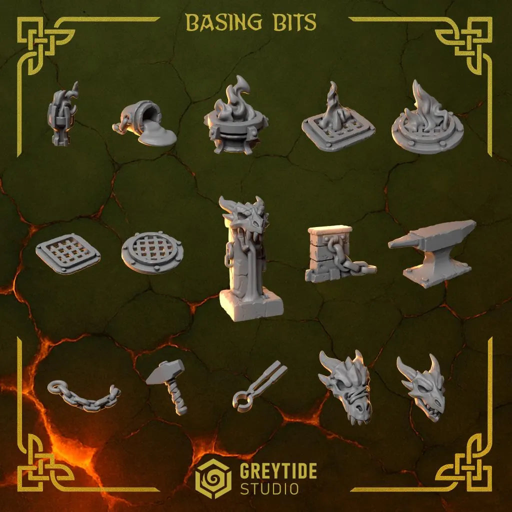 3d Printed Anvil Wardens Basing Bits by Greytide Studio