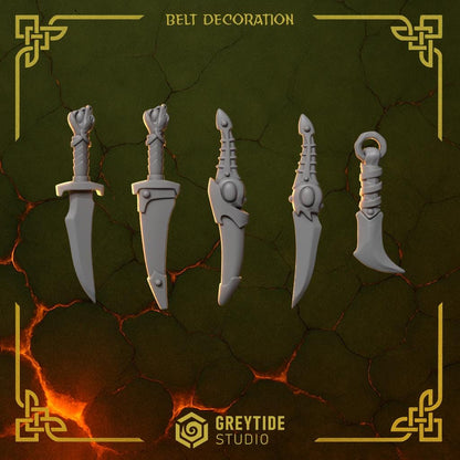 3d Printed Anvil Wardens Belt Decorations by Greytide Studio