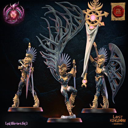 3D Printed Lust Fallen Command Group by Lost Kingdom Miniatures