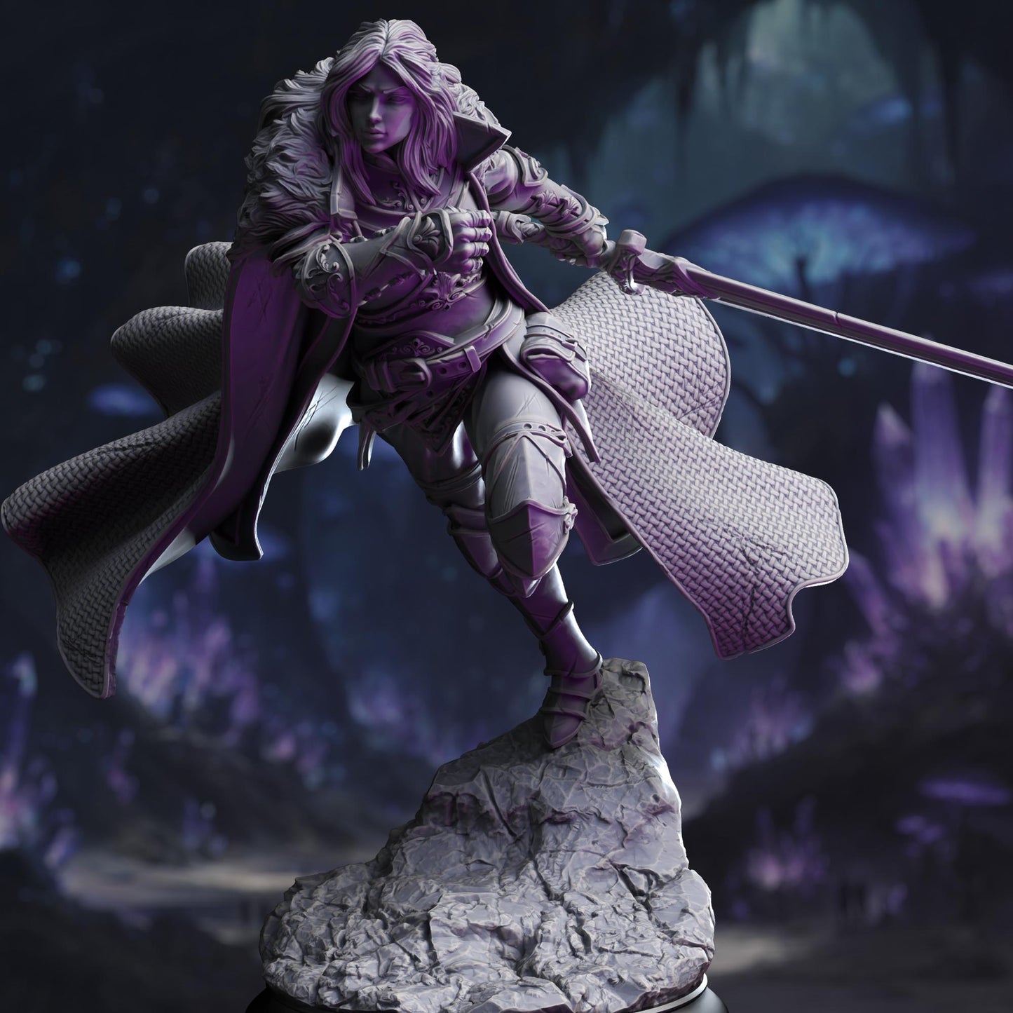 3D Printed Female Human Fighter by DM Stash