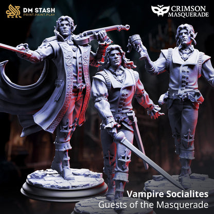 3D Printed Vampire Socialites x3 by DM Stash