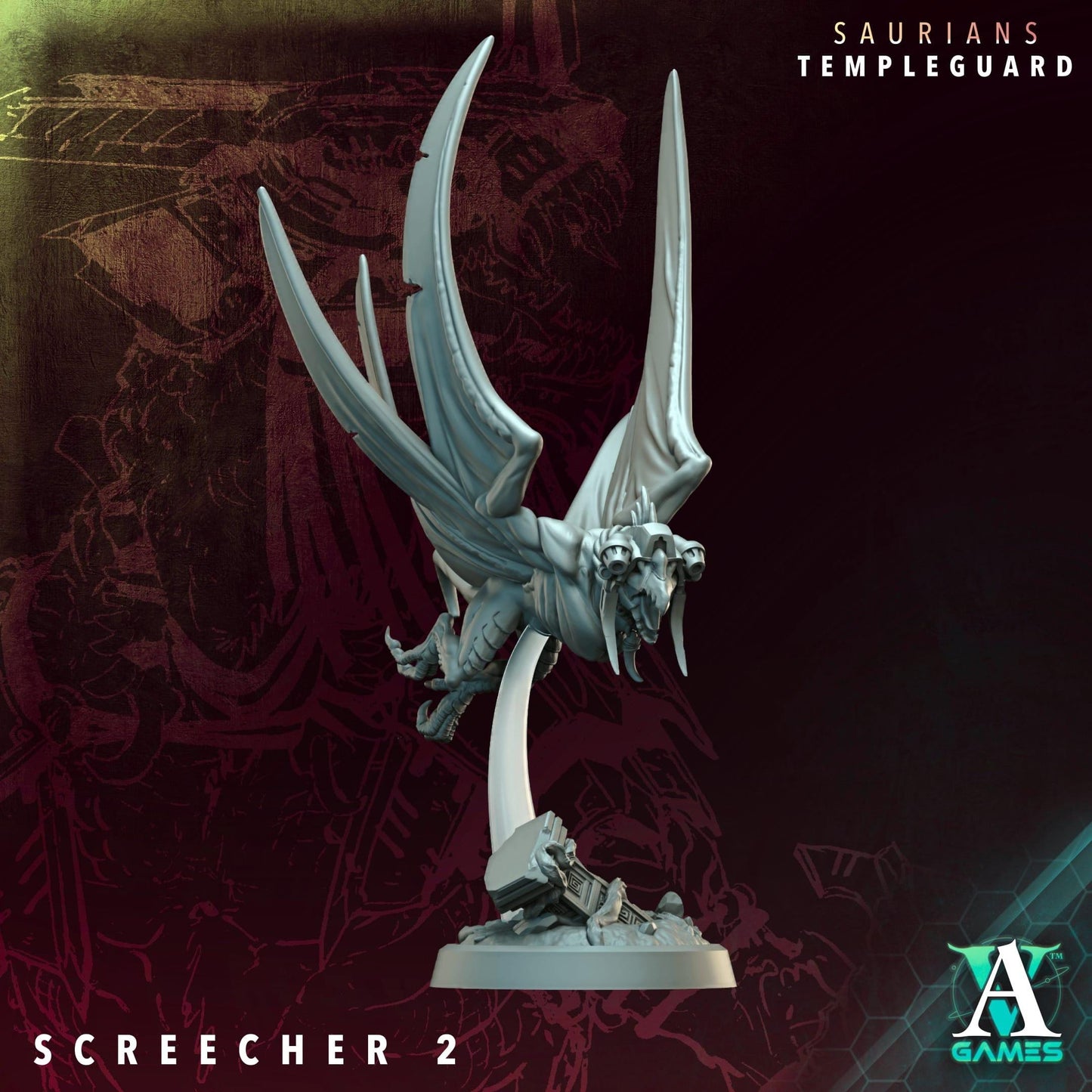 3D Printed Skyfire Screechers by Archvillain Games