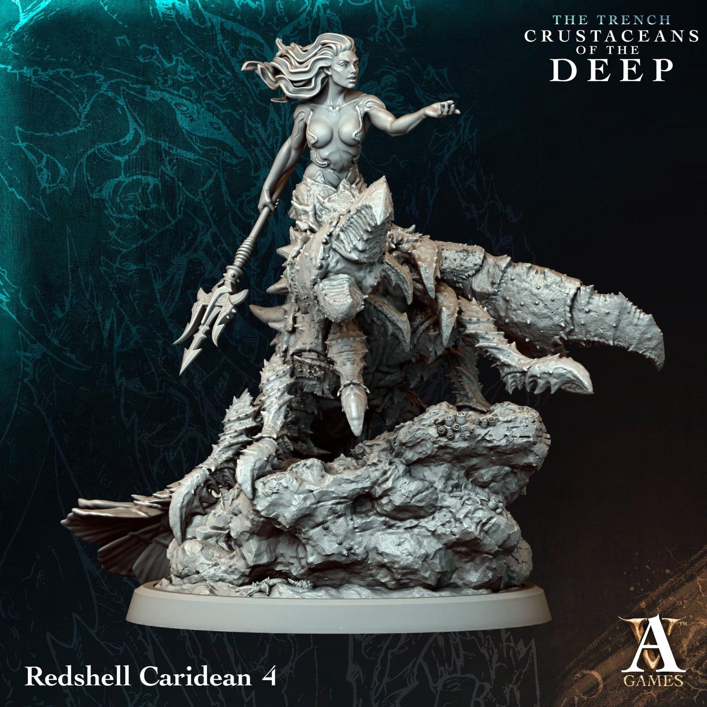 3D Printed Redshell Caridean by Archvillain Games