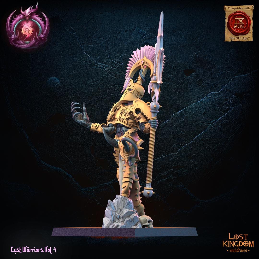 3D Printed Aurenis, Lust Chosen Lord by Lost Kingdom Miniatures