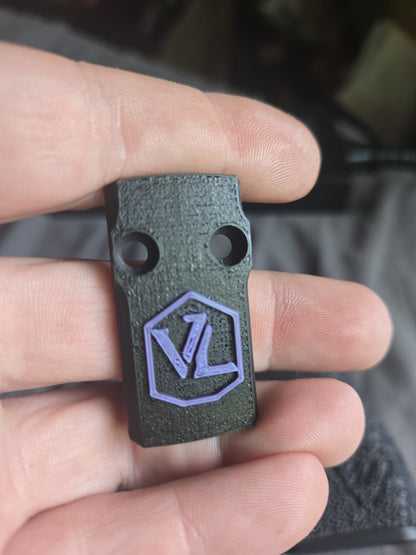Durable Valhalla Labs printed optic shield showing precision layer line details.