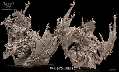 3D Printed Iron Orc Warlord On Wyvern by Avatars of War