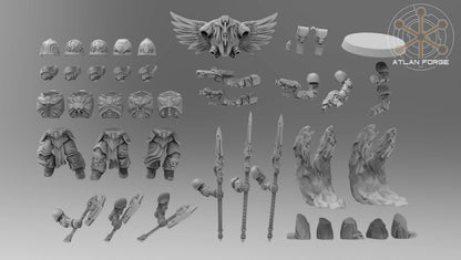 3d Printed Angelic Knights Ophanim by Atlan Forge Miniatures