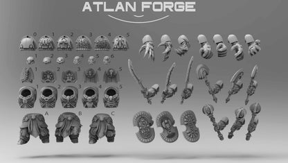 3d Printed Aegyptus Assault Nehebkau by Atlan Forge Miniatures